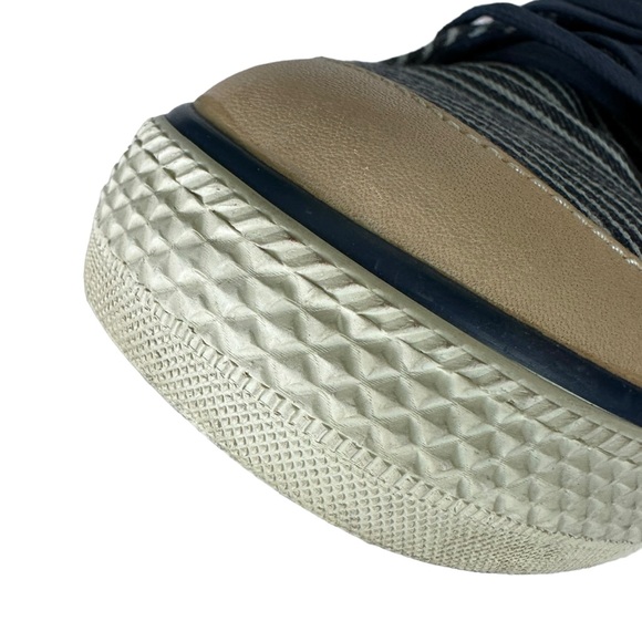 The Hundreds Hickory Railroad Stripe Canvas Leather Sneakers 10.5 - Picture 4 of 12